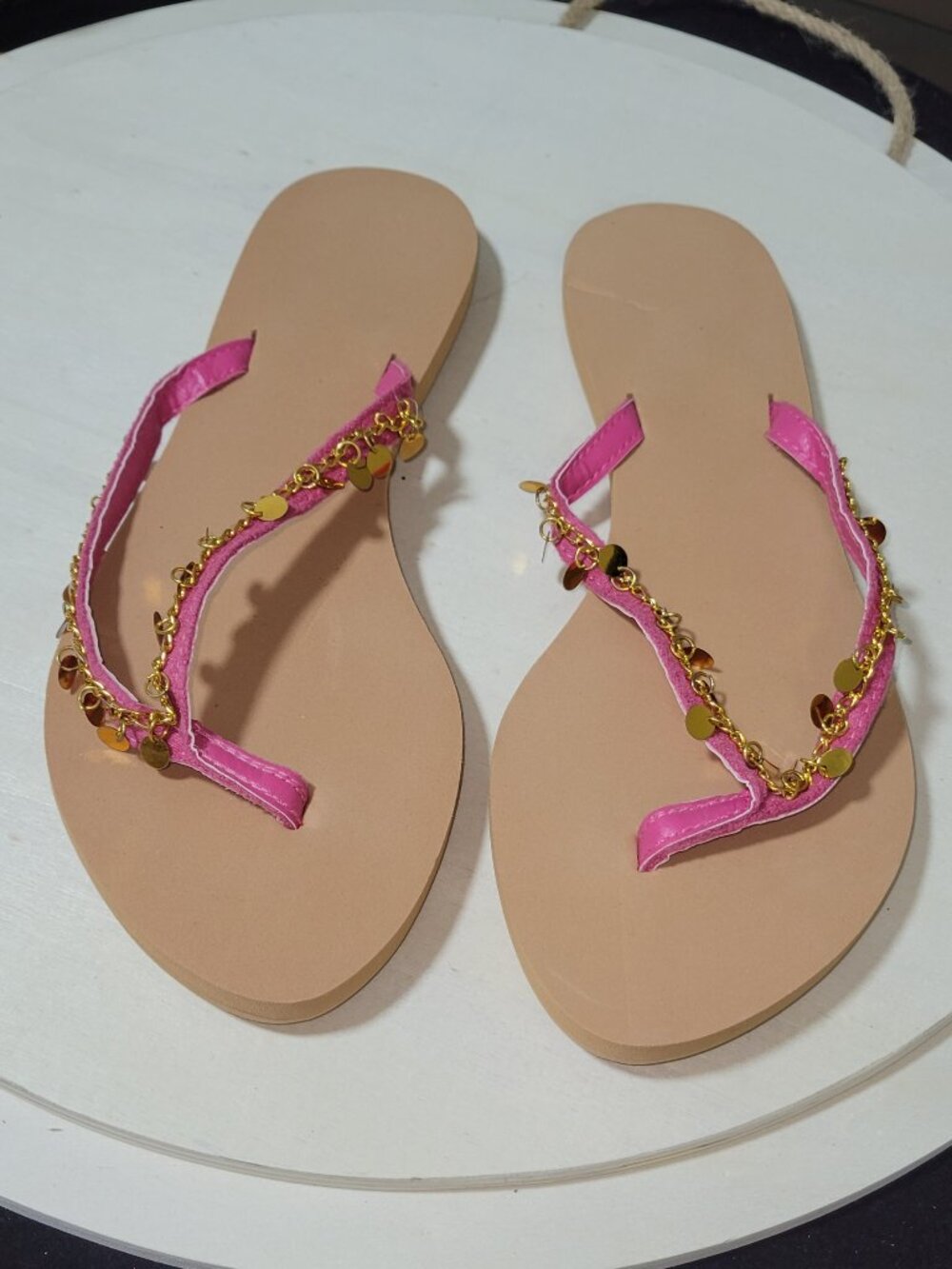 Generic Pink Strap Thong Sandals [Item #SST09]